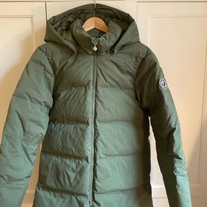 Olive Green Hooded Puffer Jacket